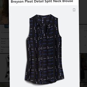 41 Hawthorn Breyson Pleat Detail Split Neck Blouse